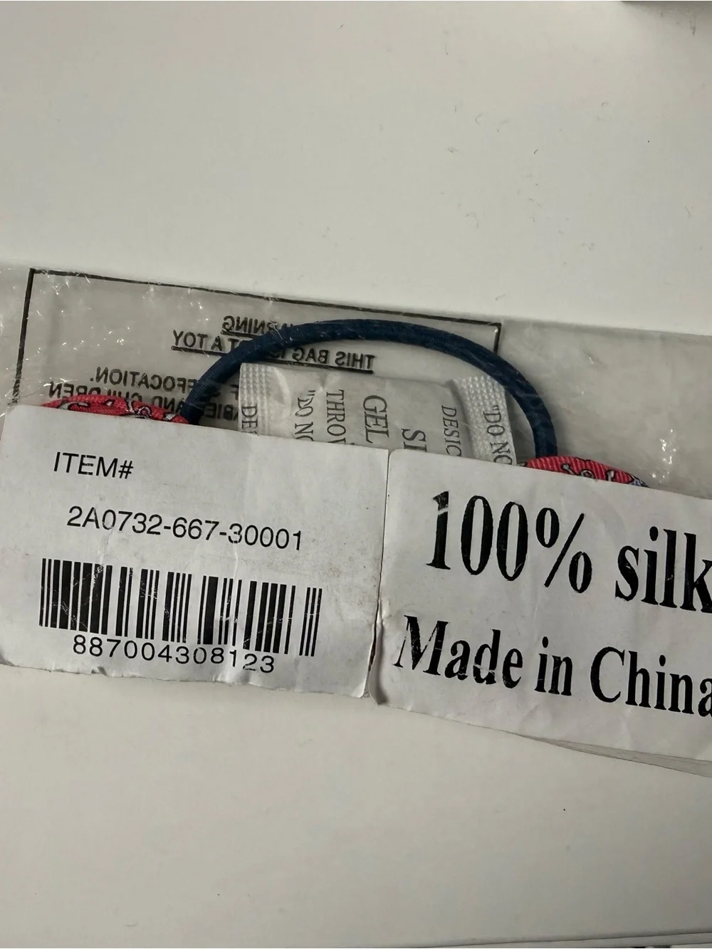 Vineyard Vines 100% Silk Anchor Bow Hair Tie NWT